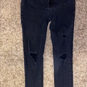 Black Rockstar Ripped Jeans